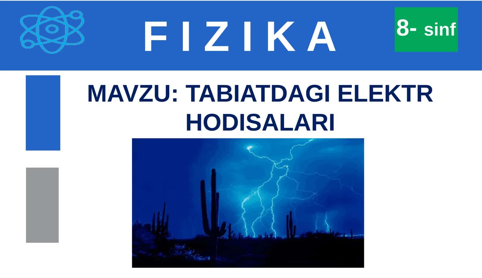 TABIATDAGI ELEKTR HODISALARI