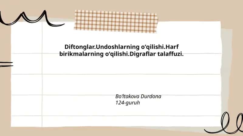 Diftonglar