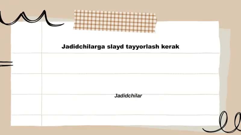 Jadidchilik Taʼlim Usullari
