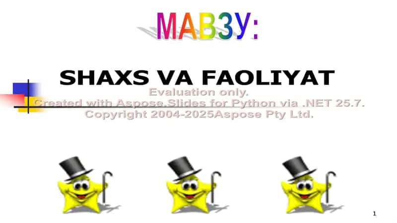 Shaxs va Faoliyat