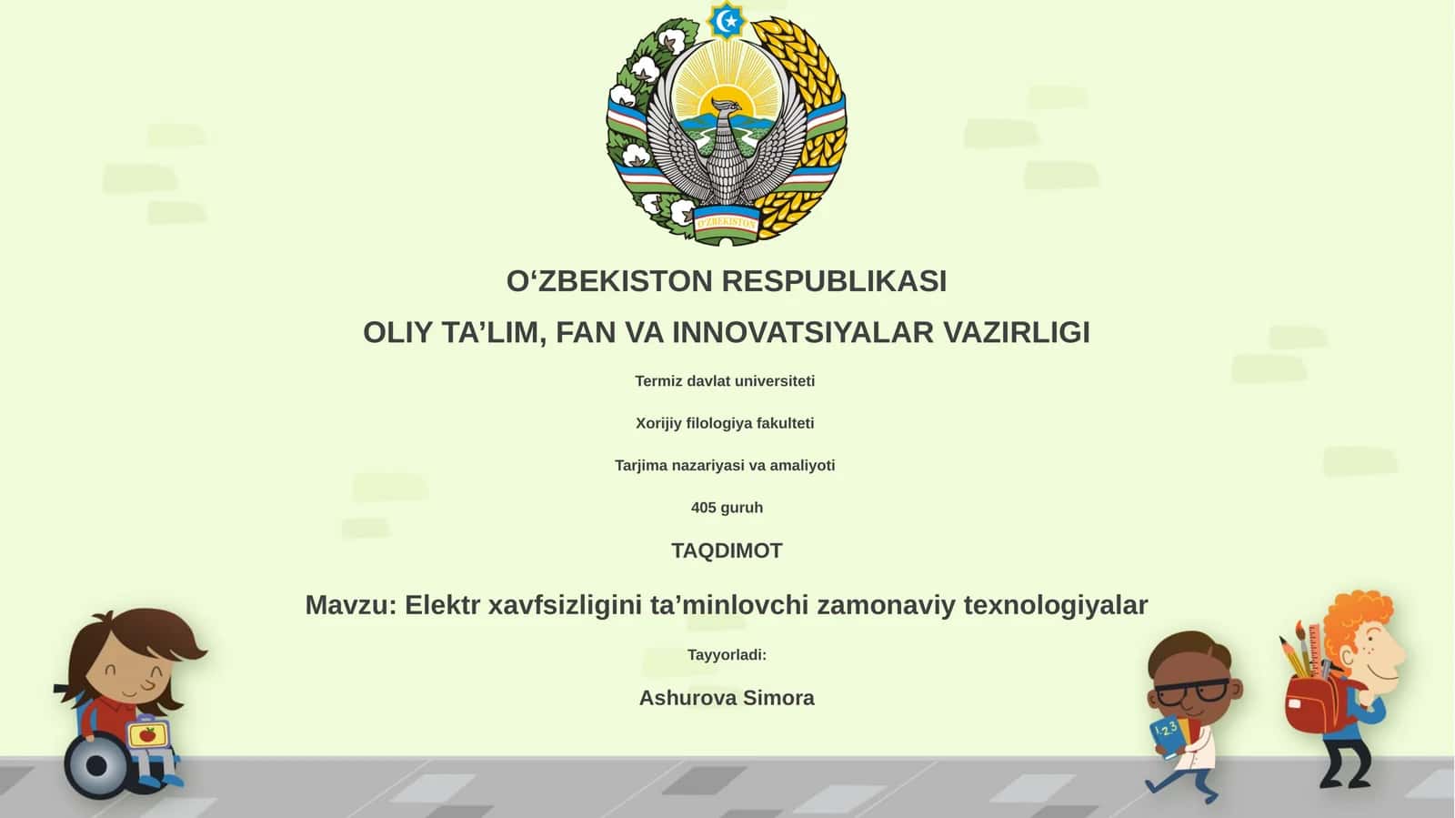 Zamonaviy elektr xavfsizligini taʼminlovchi zamonaviy texnologiyalar