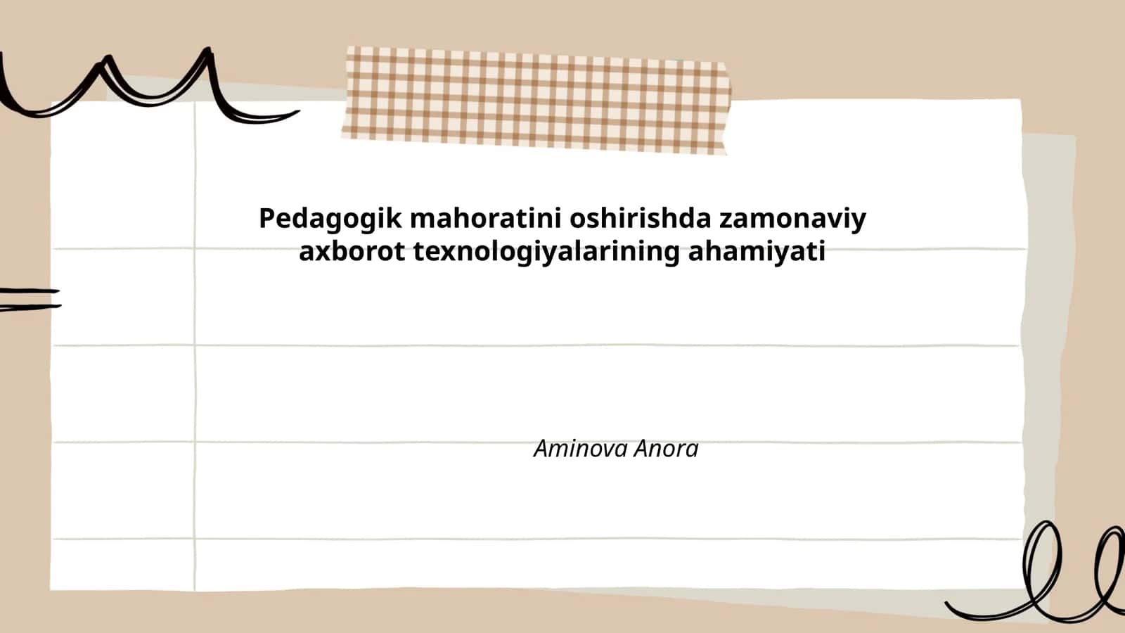 Zamonaviy axborot texnologiyalarining pedagogik jarayonga ta'siri