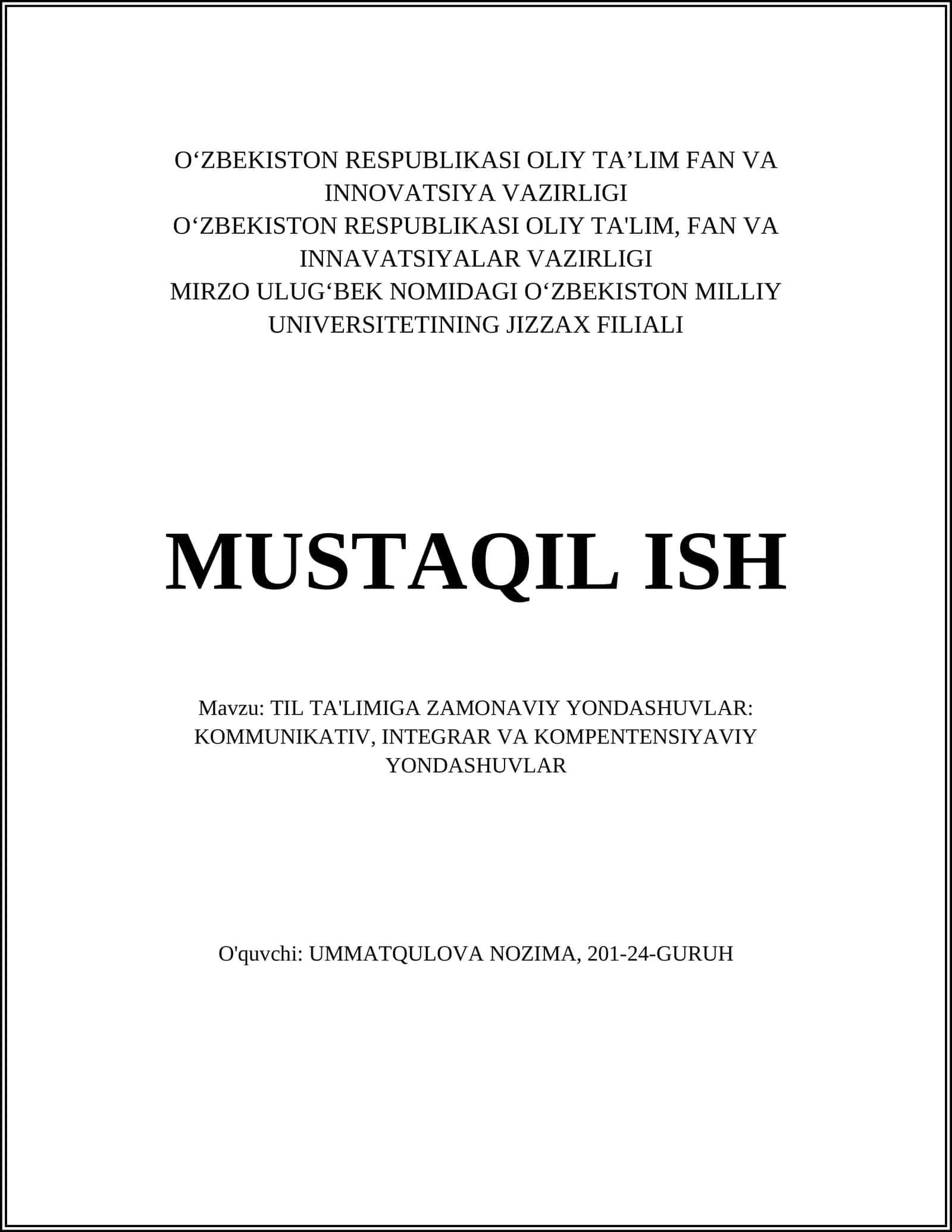 Kommunikativ yondashuvlar asoslari