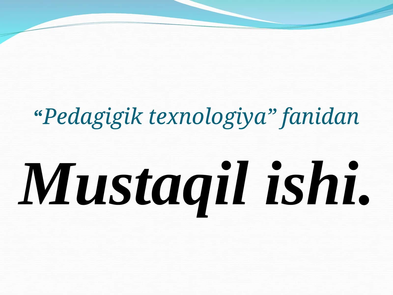 PEDAGOGIK TEXNOLOGIYALARNI RIVOJLANISH TARIXI