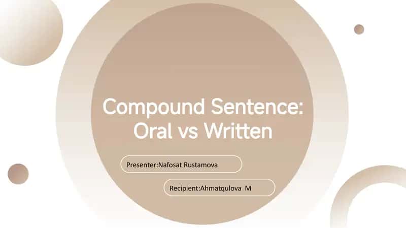 Oral vs Written