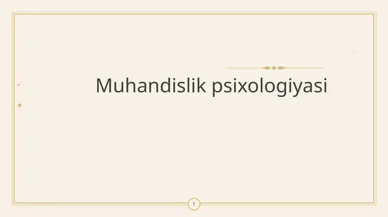Muhandislik psixologiyasining tadqiqot metodlari