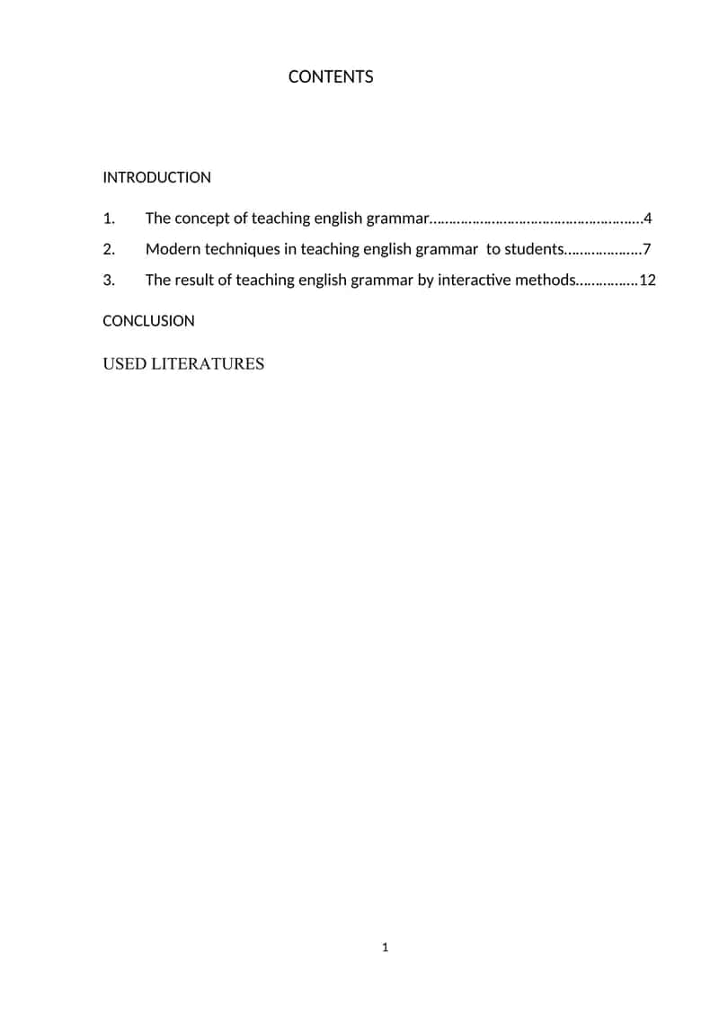 Modern techniques in teaching english grammar to students, The result of teaching english grammar by interactive methods