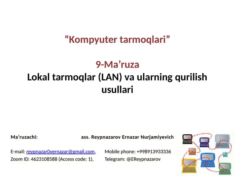 Kompyutertarmoqlari 9-Ma’ruza