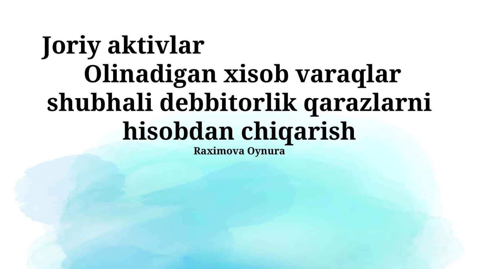 Shubhali Qarzlarni Hisobdan Chiqarish: Umumiy Qoidalar va Usullar