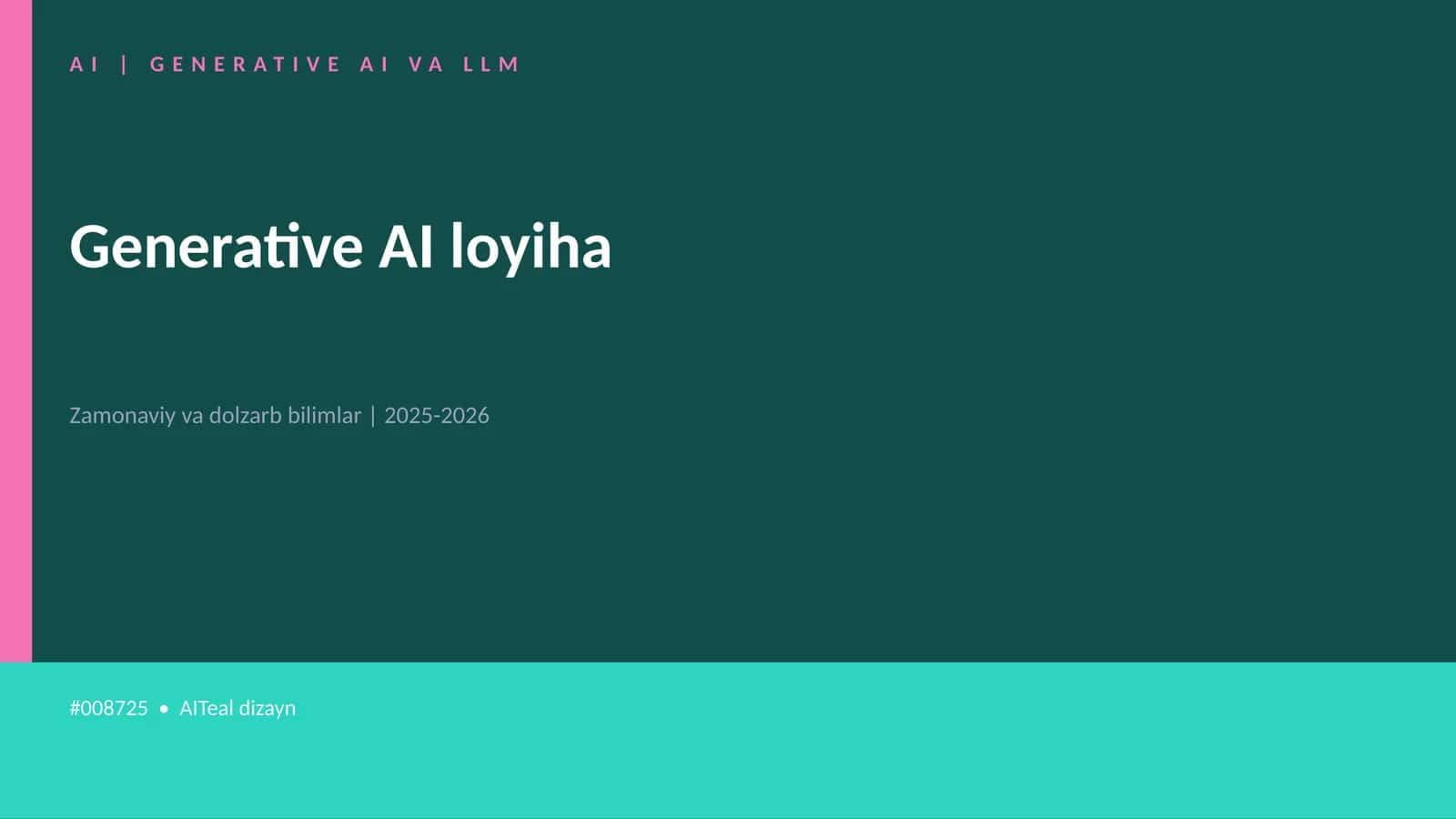 GENERATIVE AI VA LLM