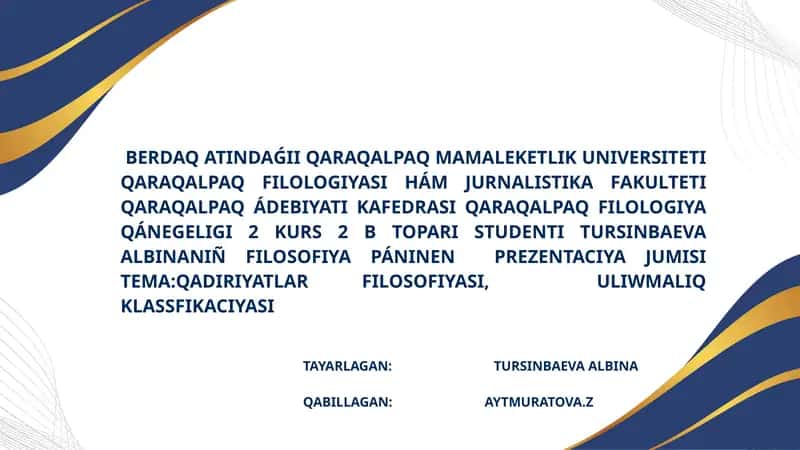 QÁDIRIYATLAR FILOSOFIYASI