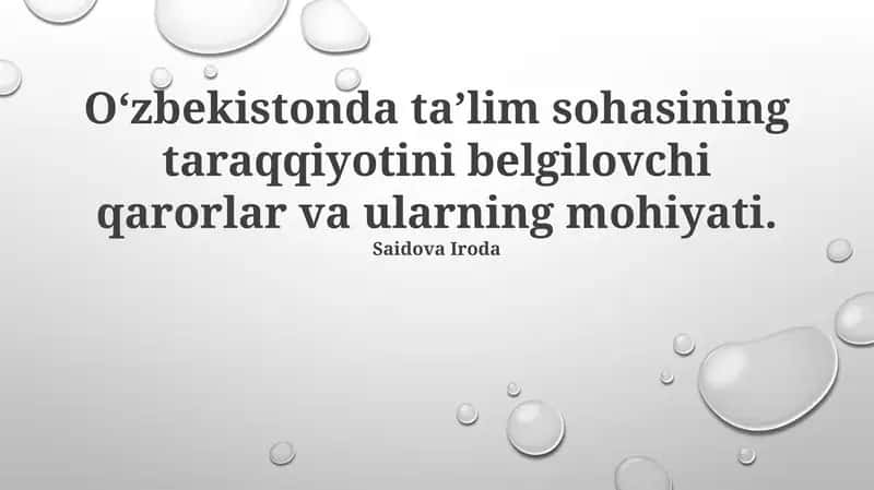 Qarorlarning Mohiyati va Mazmuni