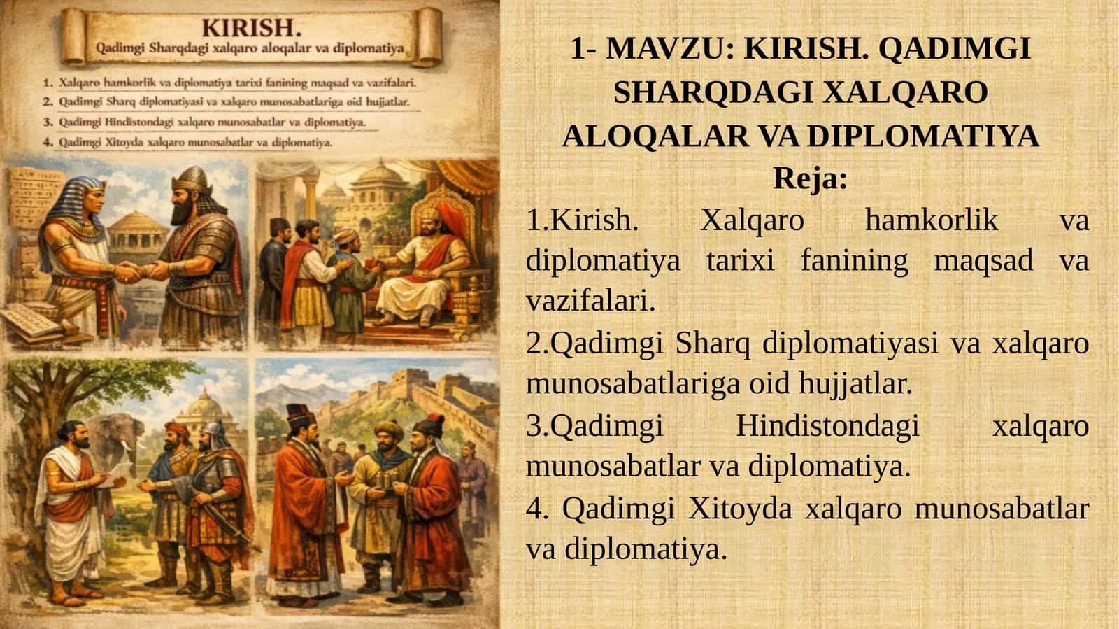 Qadimgi Sharqda xalqaro munosabatlar va diplomatiya
