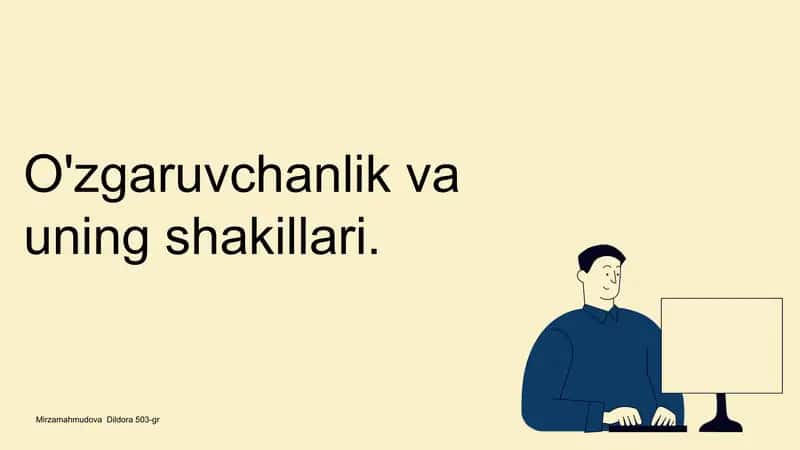 O'zgaruvchanlik va uning shakillari