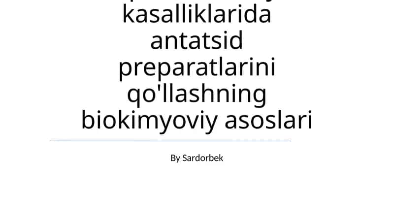 Antasid preparatlari