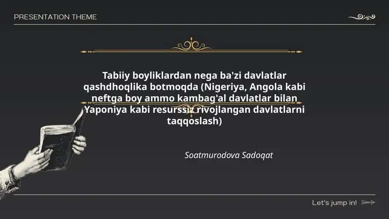 Tabiiy boyliklardan nega ba'zi davlatlar qashdhoqlika botmoqda