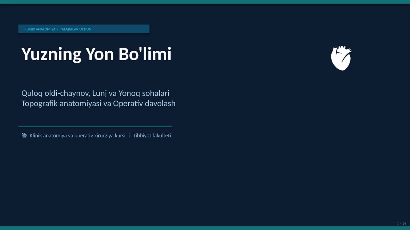 KLINIK ANATOMIYA ·yuzning yon bolimi