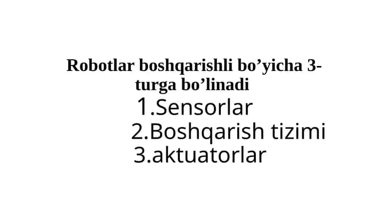 Robotlar boshqarish tizimi