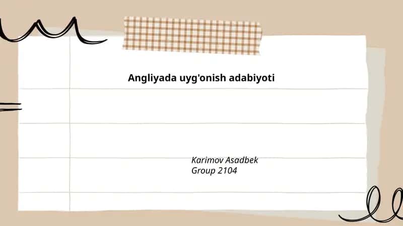 Angliya Uyg'onish adabiyoti