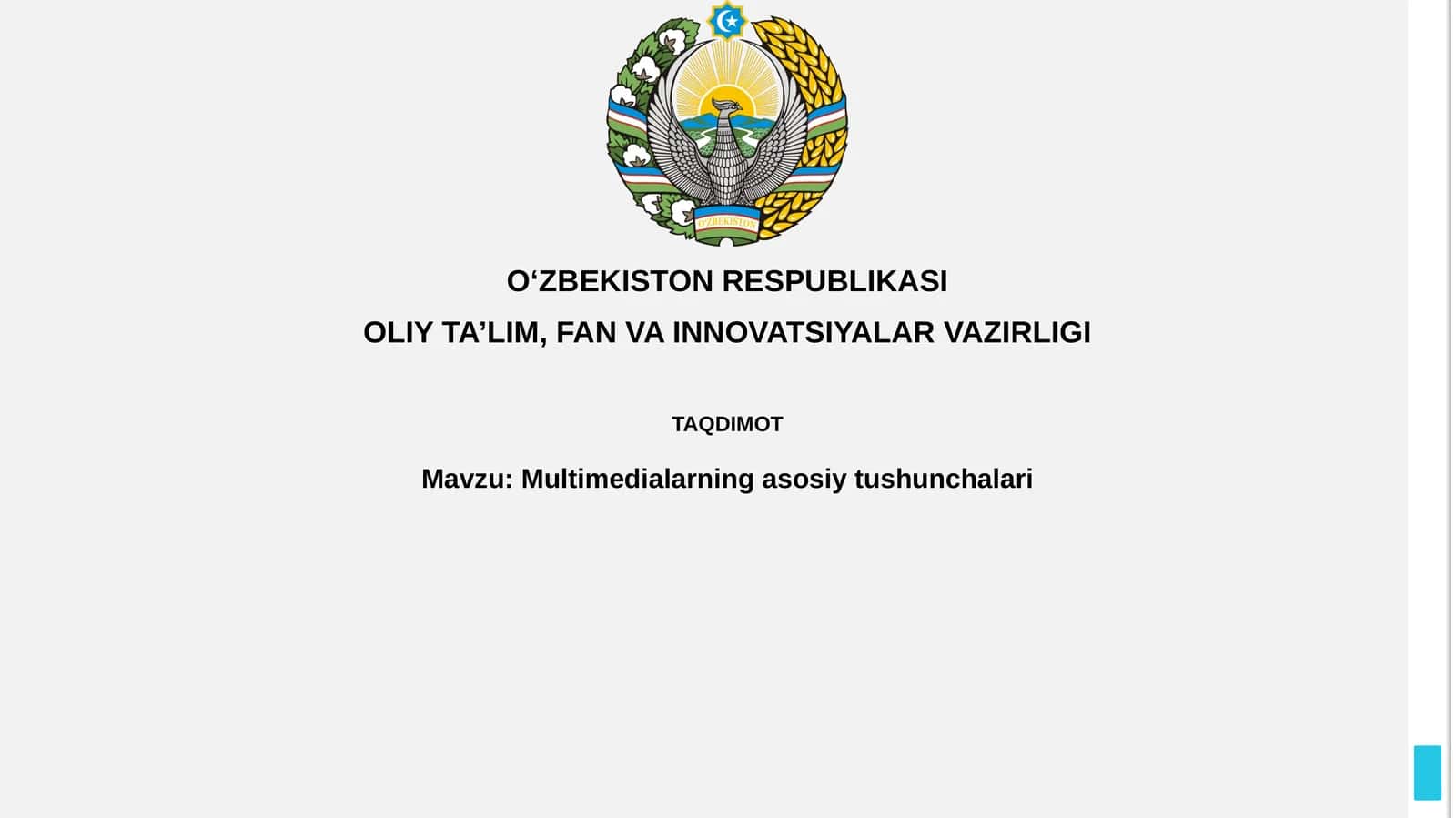 Multimedia tushunchasi
