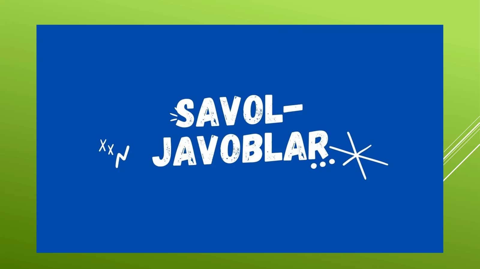 Ingichka va Qalin savol javob metodi