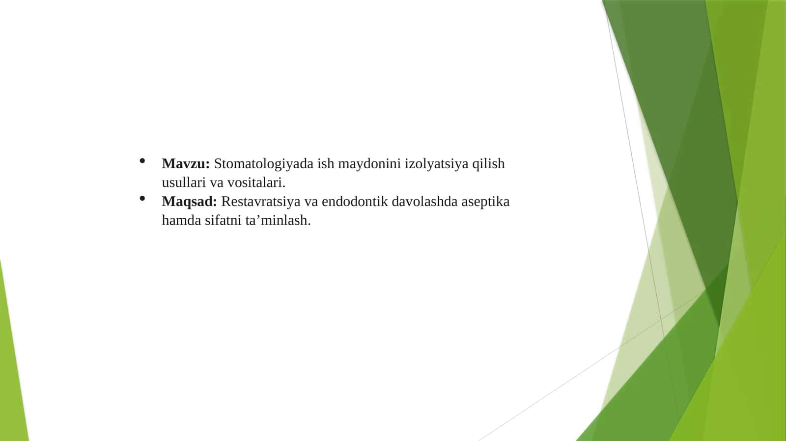 Stomatologiyada Ishmaydoni Izolyatsiya Usullari
