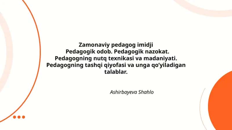 Zamonaviy pedagog imidji