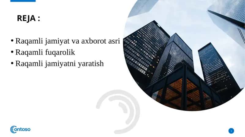 Raqamli jamiyat va axborotasi