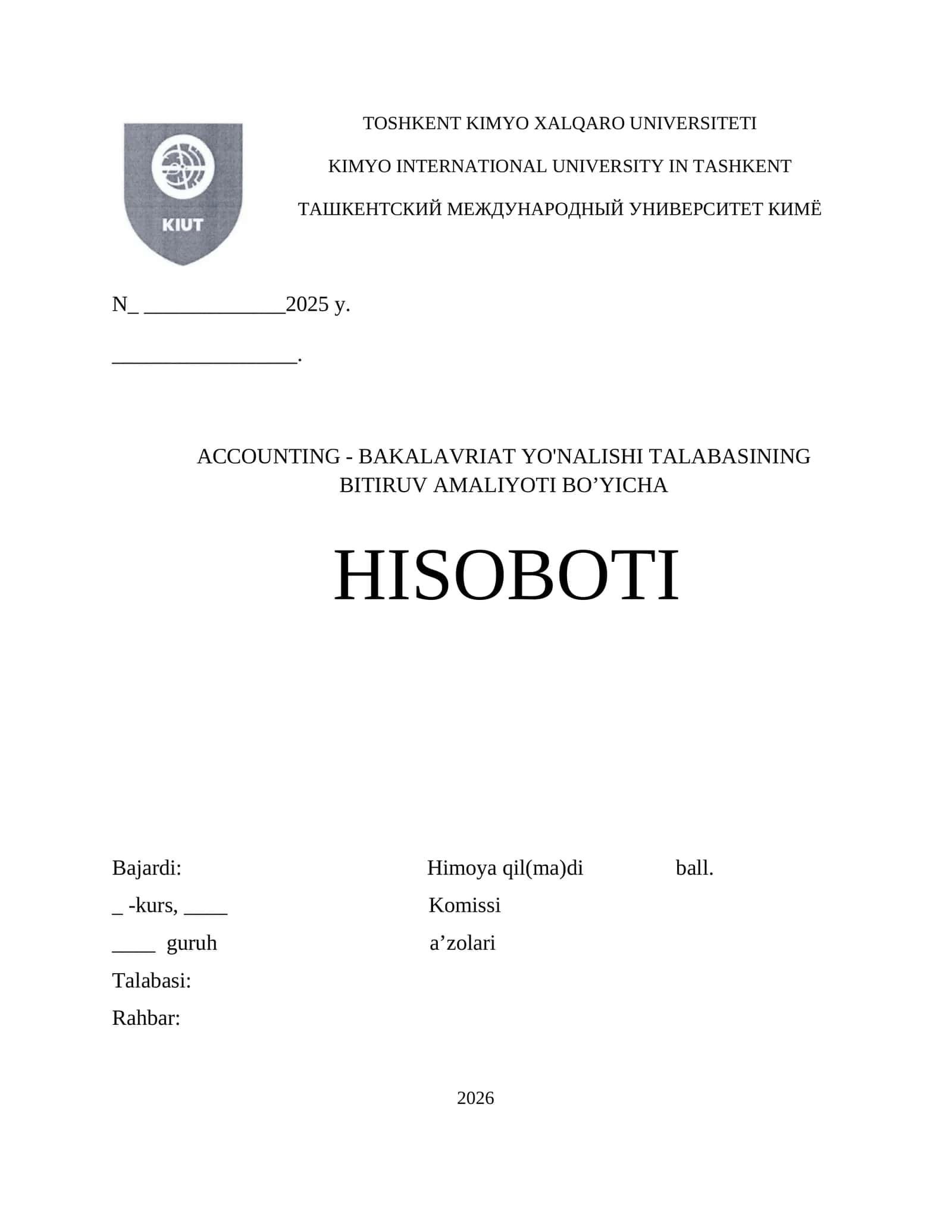 Issiqlik texnalogiyalari va jihozlarini ishlab chiqarish korxonasi boʻyicha amaliyot hisoboti.