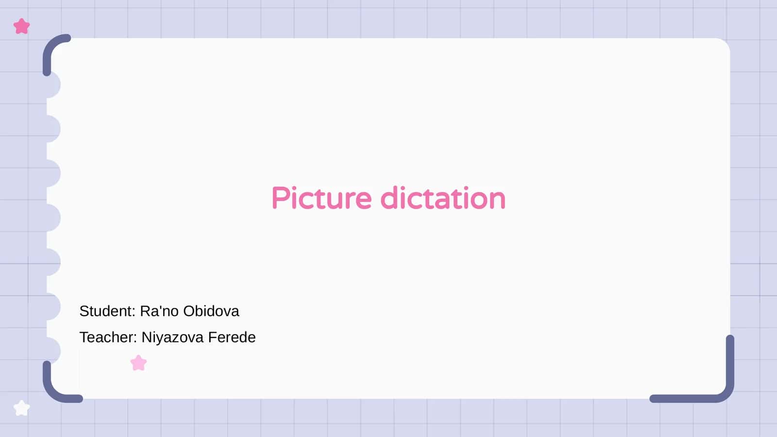 Picture dictation