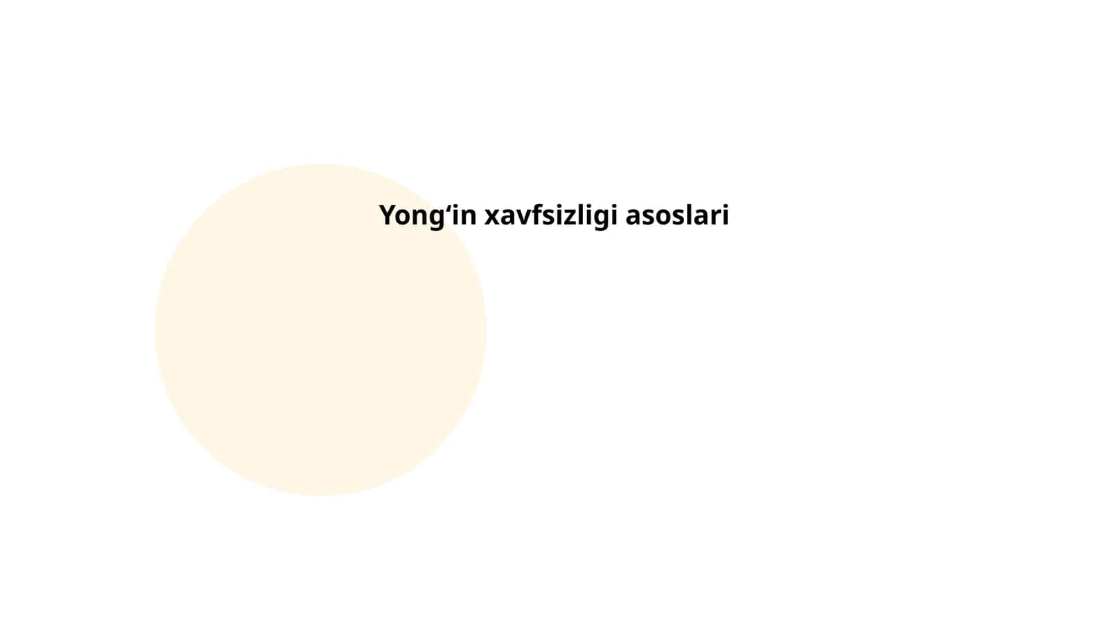 Yongʻin xavfsizligi asoslari