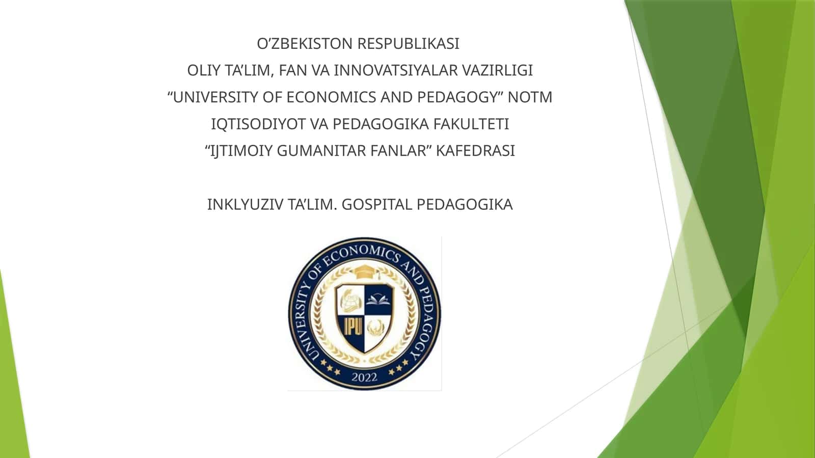 Eshitishidanuqsonibo‘lganbolalarniinklyuzivta’limsharoitidao‘qitishvatarbiyalash