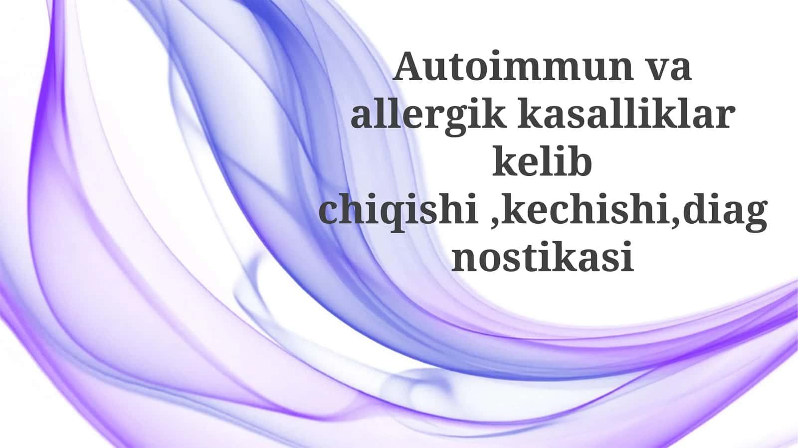 Autoimmun Va Allergik Kasalliklar