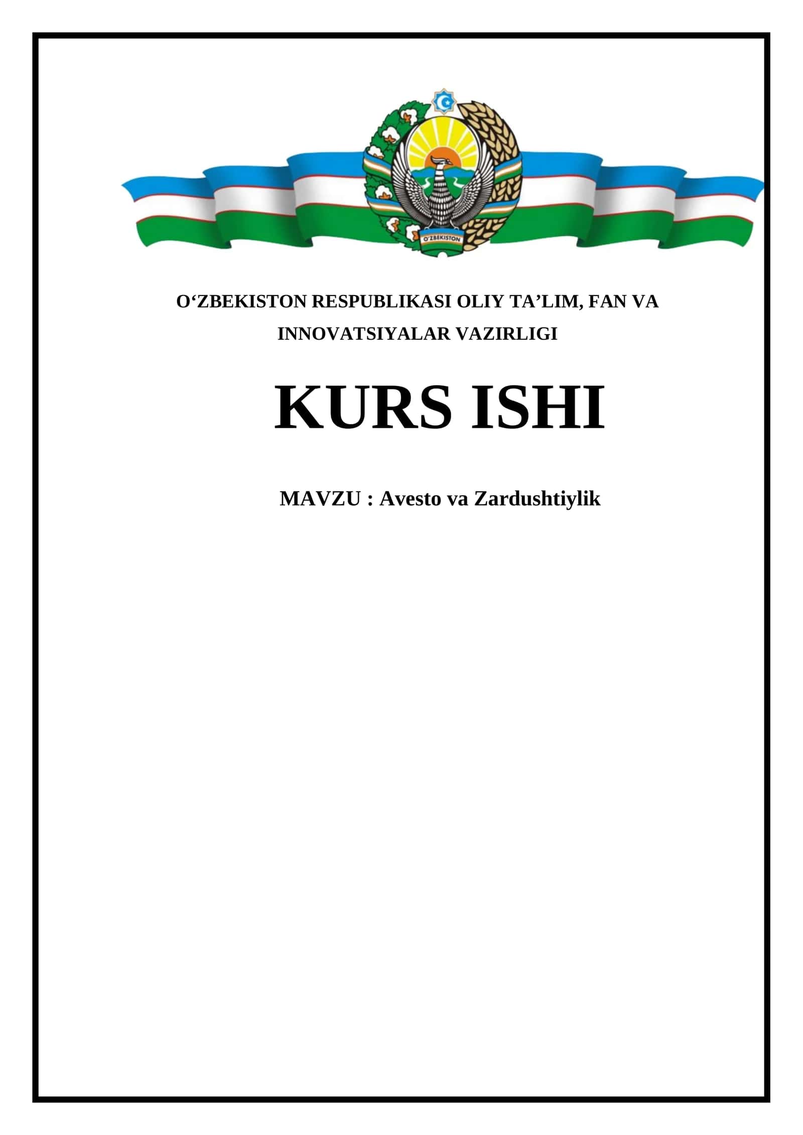 Avesto va Zardushtiylik