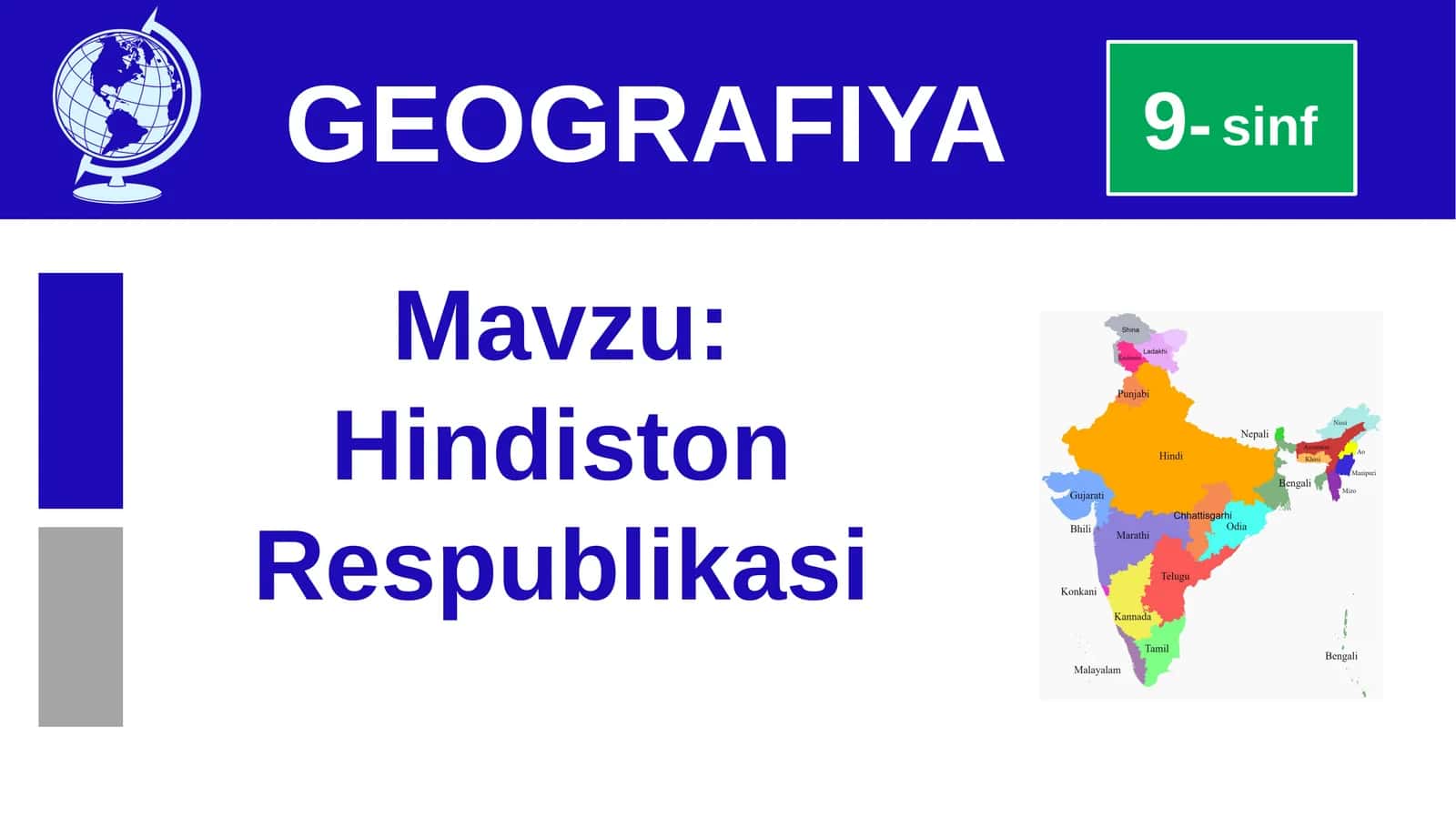 Hindiston Respublikasi 9-sinf GEOGRAFIYA