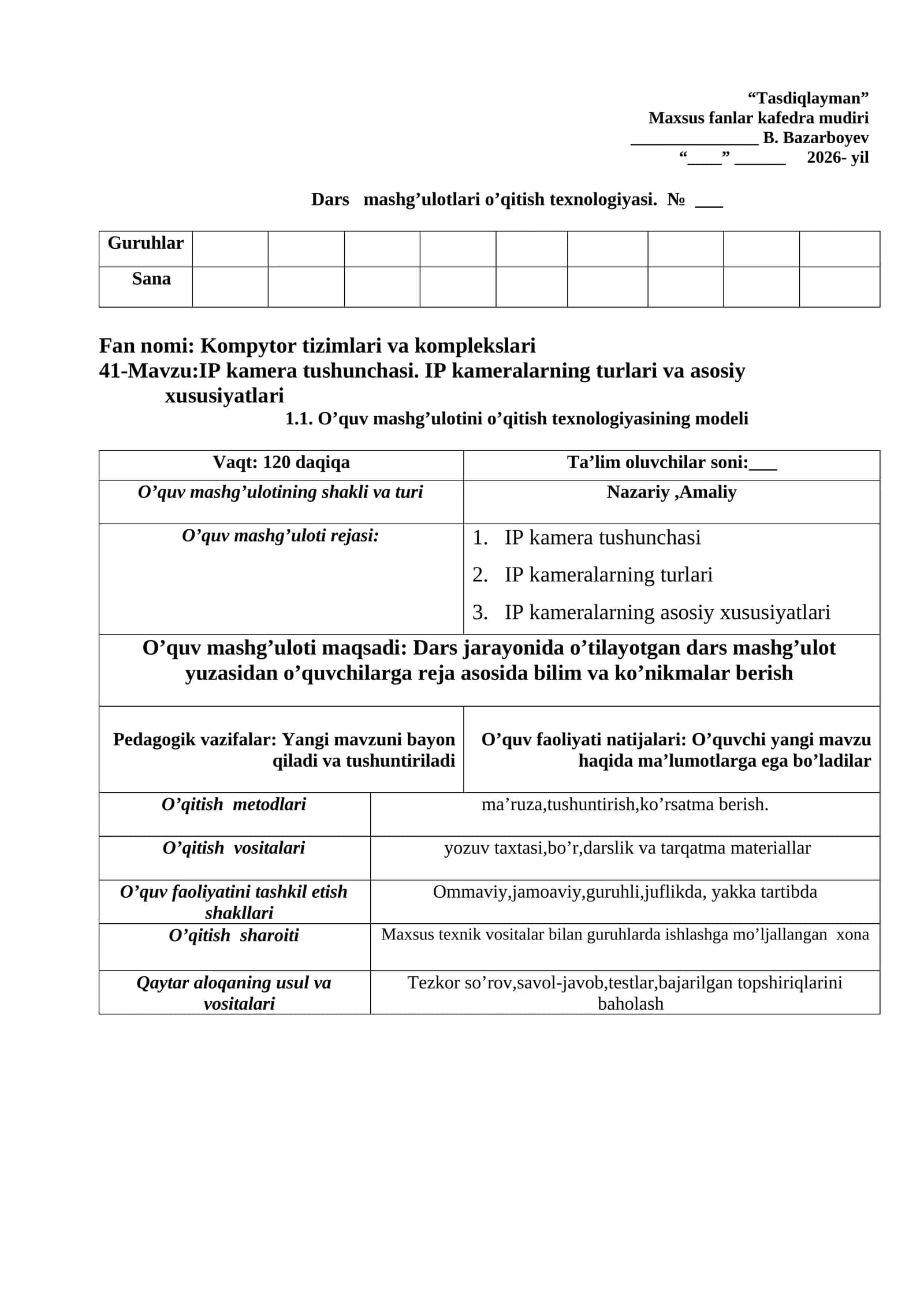 IP kamera tushunchasi