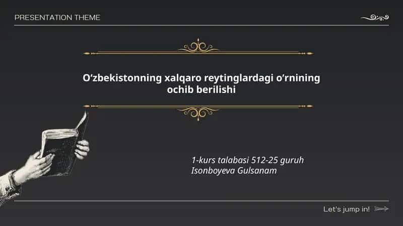 Oʻzbekistonning xalqaro reytinglardagi oʻrnining ochib berilishi