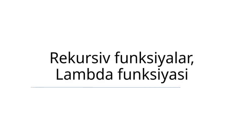 Lambda funksiyalar