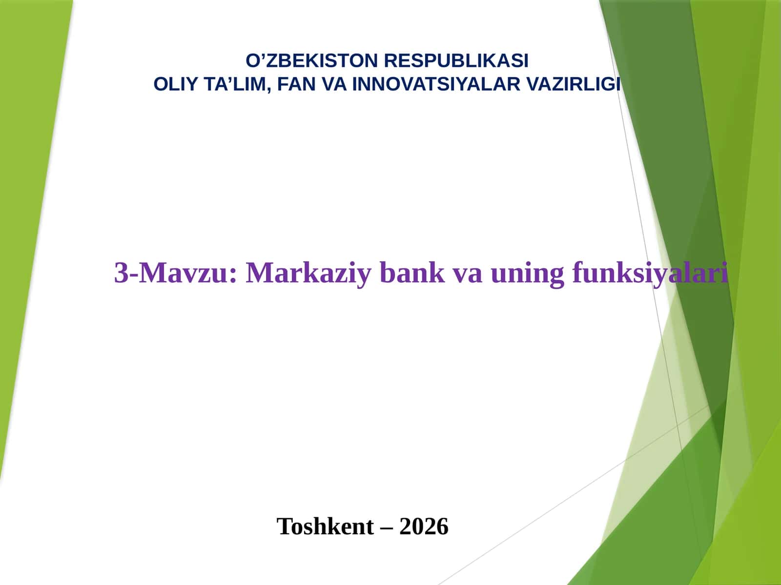 Markaziybankvauningfunksiyalari