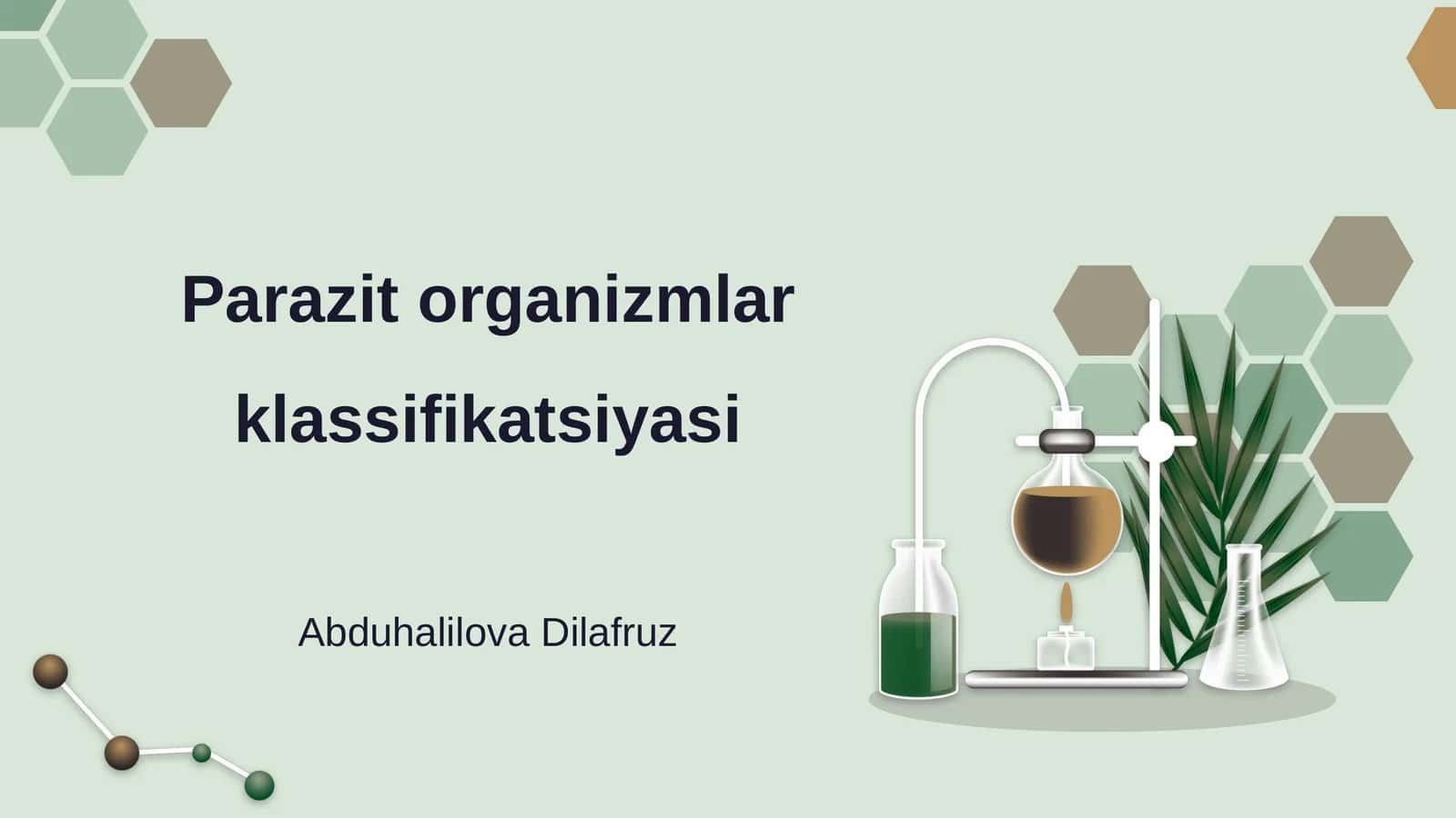 Parazit organizmlar klassifikatsiyasi