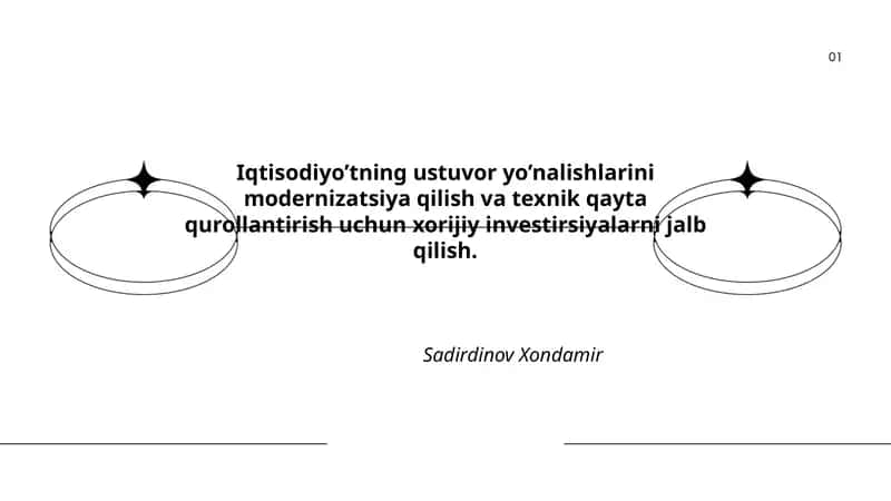 Xorijiy investitsiyalarni jalb qilishning muhimiyati