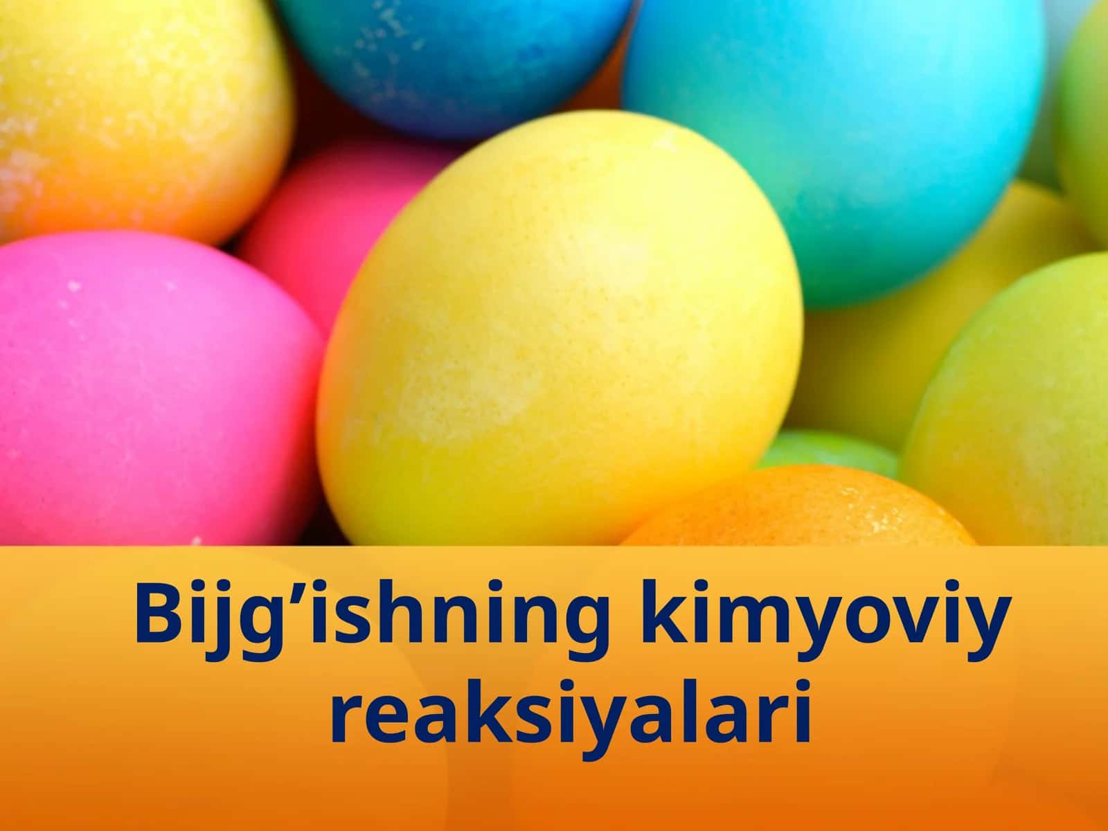 Bijg’ishning kimyoviy reaksiyalari