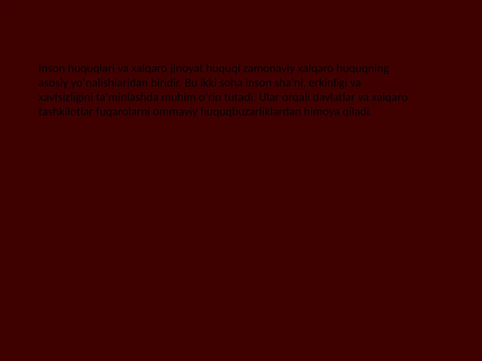 Inson huquqlari tushunchasi