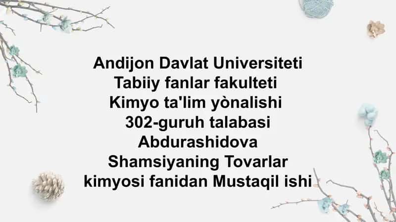 Baliq va baliq mahsulotlari