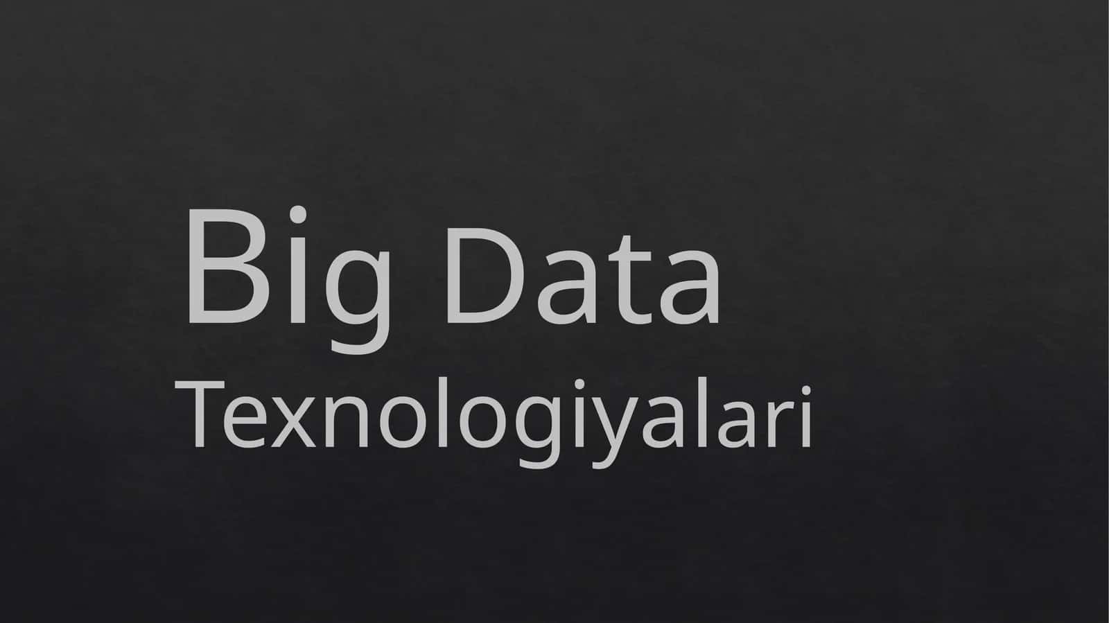 Big Data (Katta Xotira)
