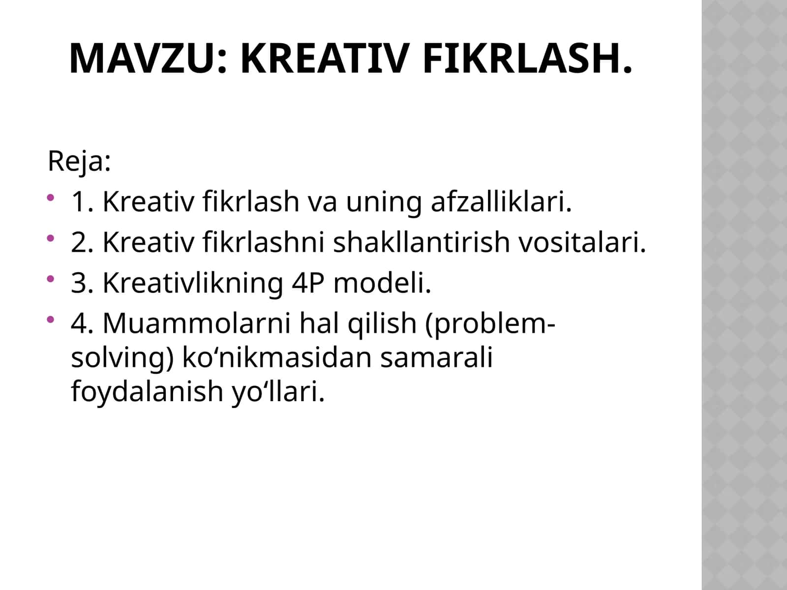 Kreativ fikrlash
