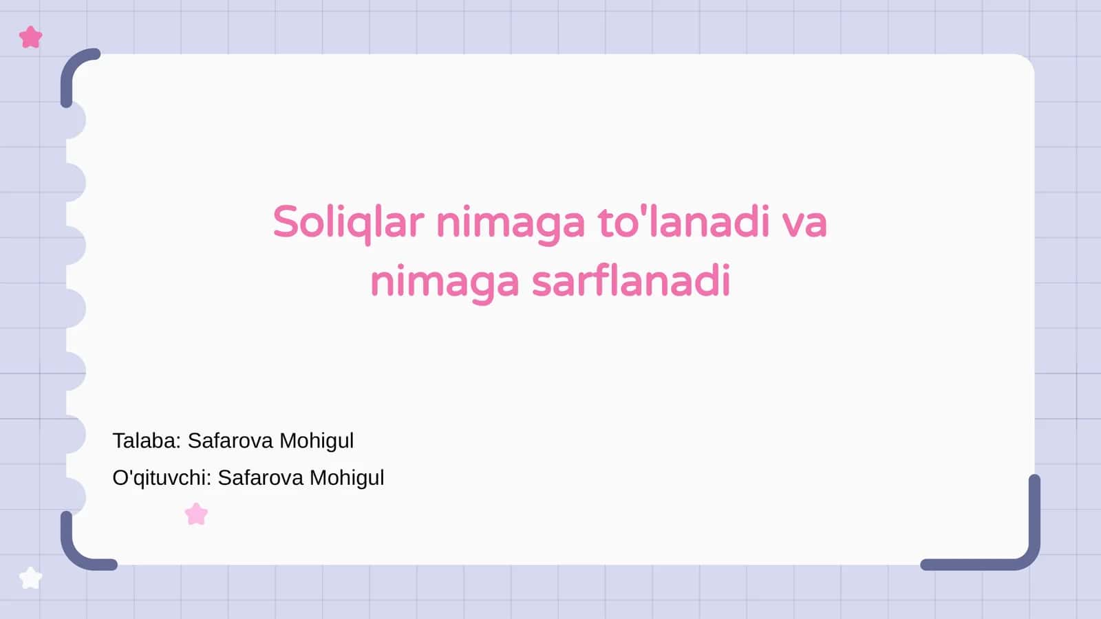 Soliqlar nimaga to'lanadi va nimaga sarflanadi