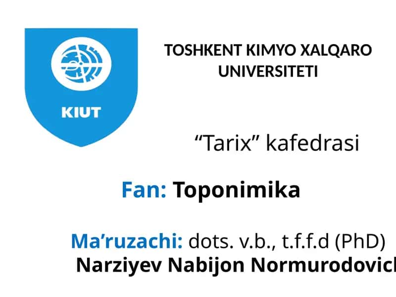 Tarixiy Toponimika