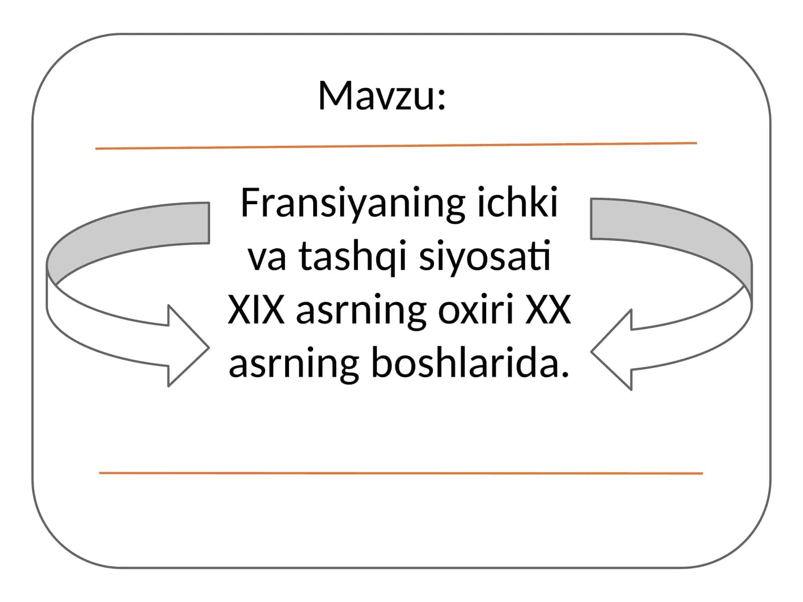 Fransiyaning ichki va tashqi siyosati XIX asrning oxiri XX asrning boshlarida.