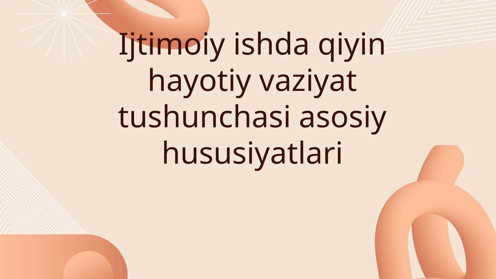 Hayotiy vaziyat tushunchasi